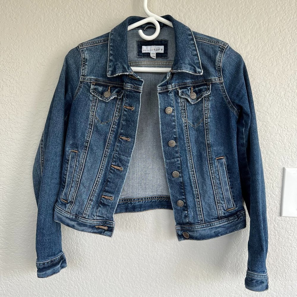 LOFT Cropped Denim Jacket